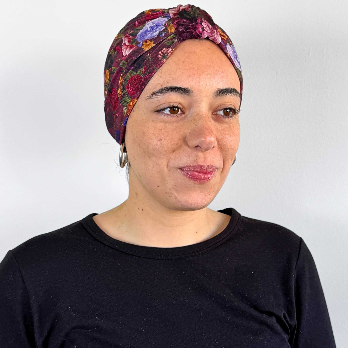 Vintage Flower Turban Bow Cap