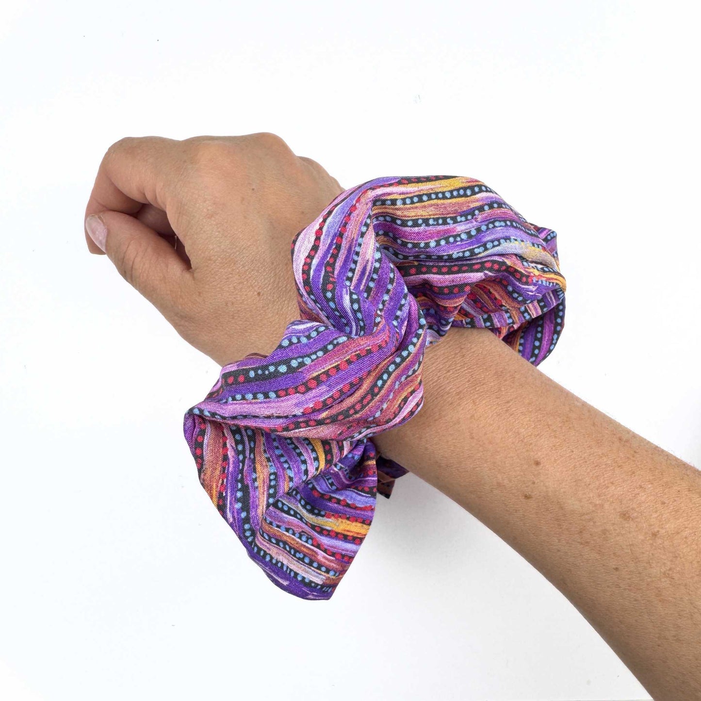 Brush Purple Scrunchie - Aboriginal Art