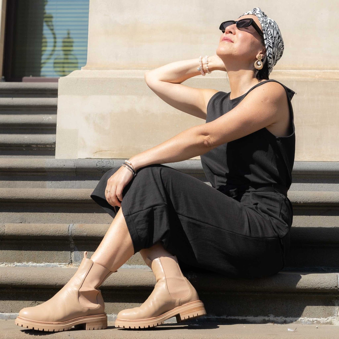 Palm Leaves Elegant Turban Hat
