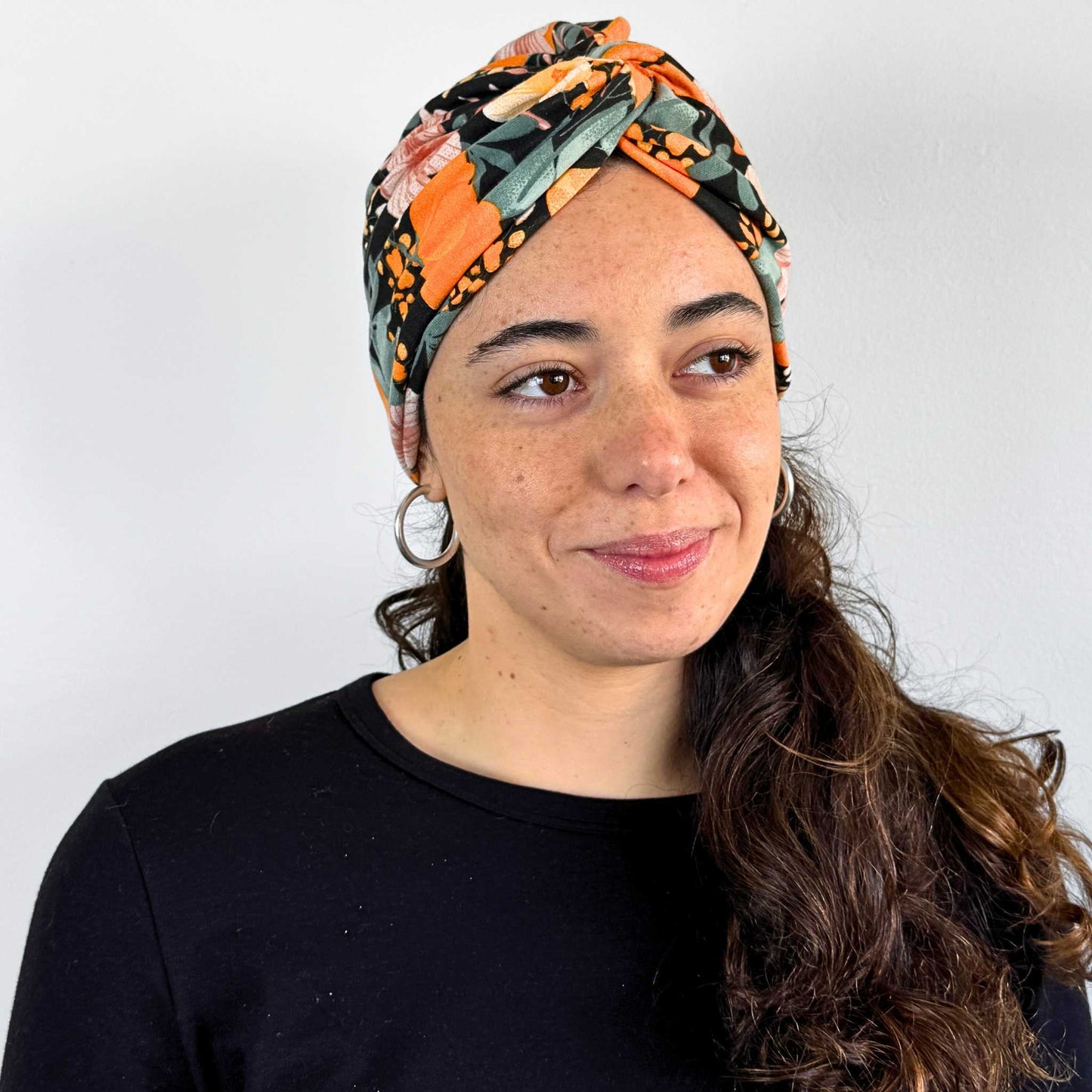 Golden Flowers Turban Hat