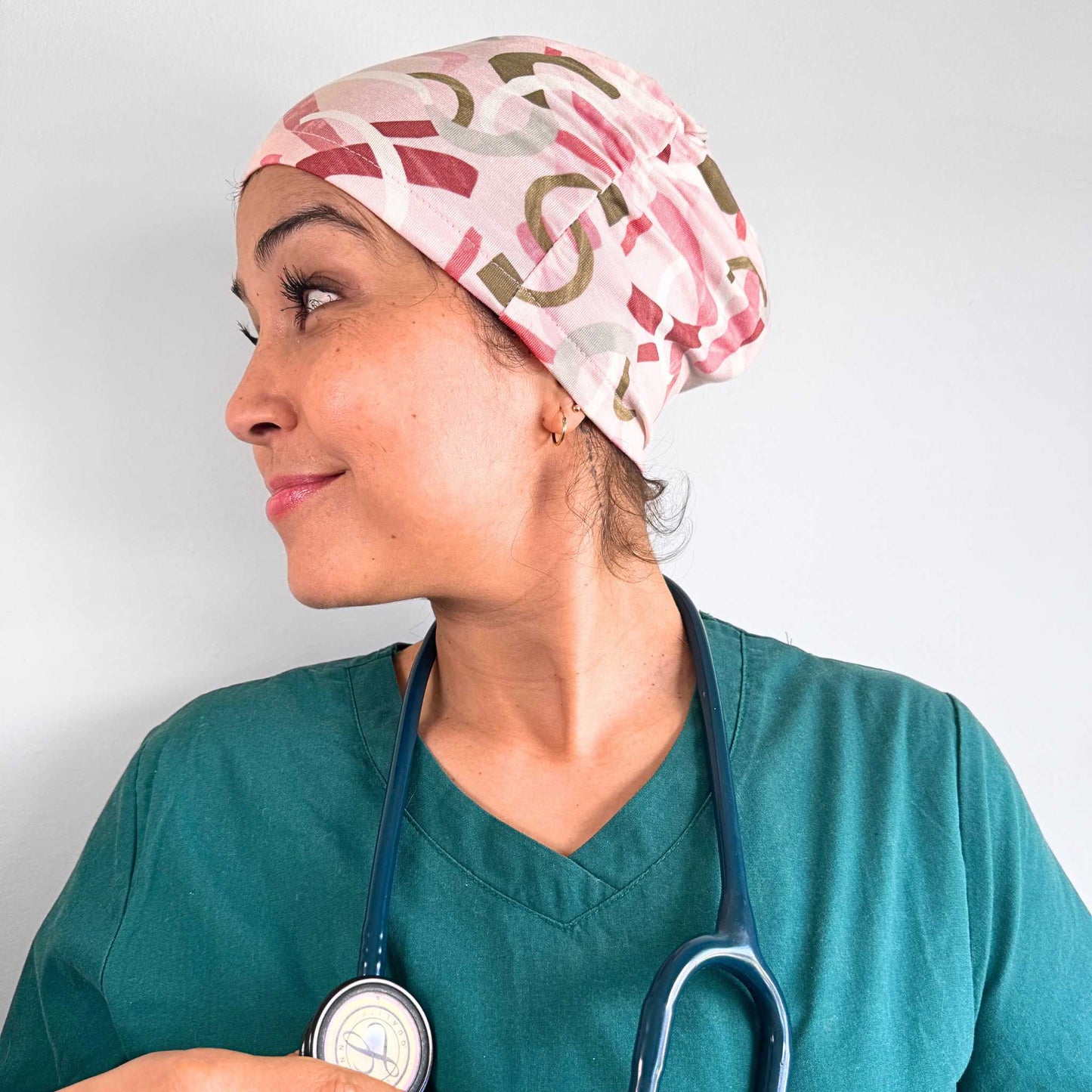 Abstract Pink & Green Softie Cap