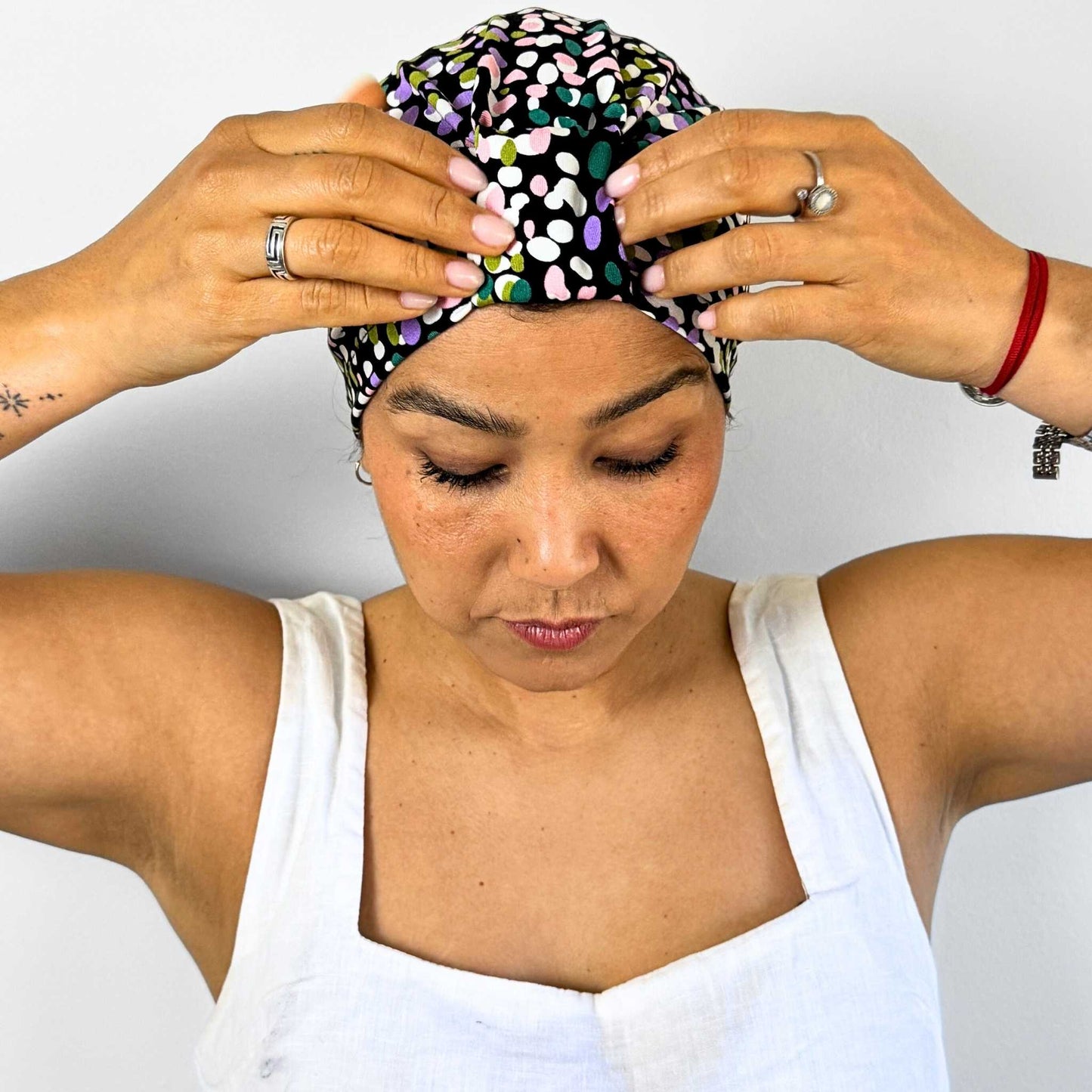Happy Dots Turban Bow Cap