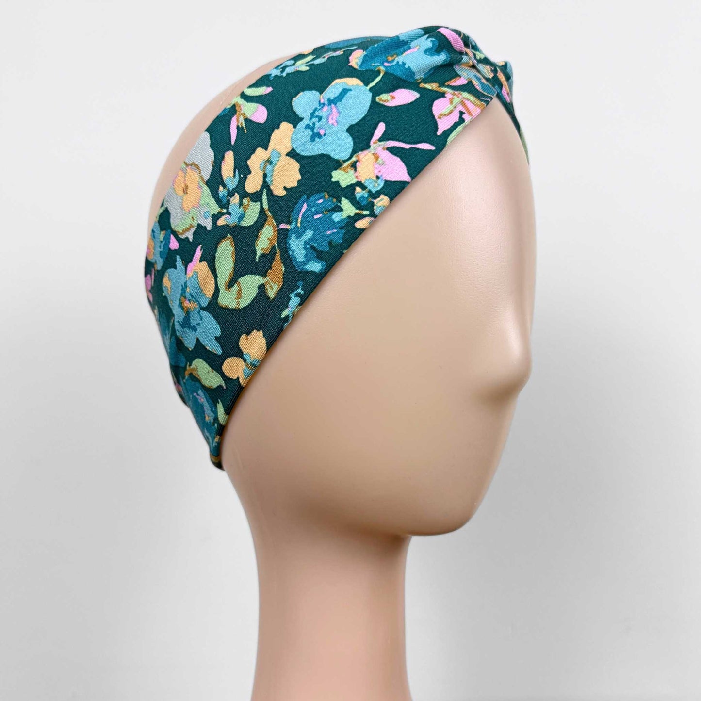 Teal Flowers Headband