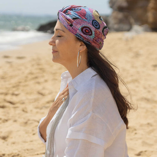 Warna Dreams Turban Hat - Aboriginal Art