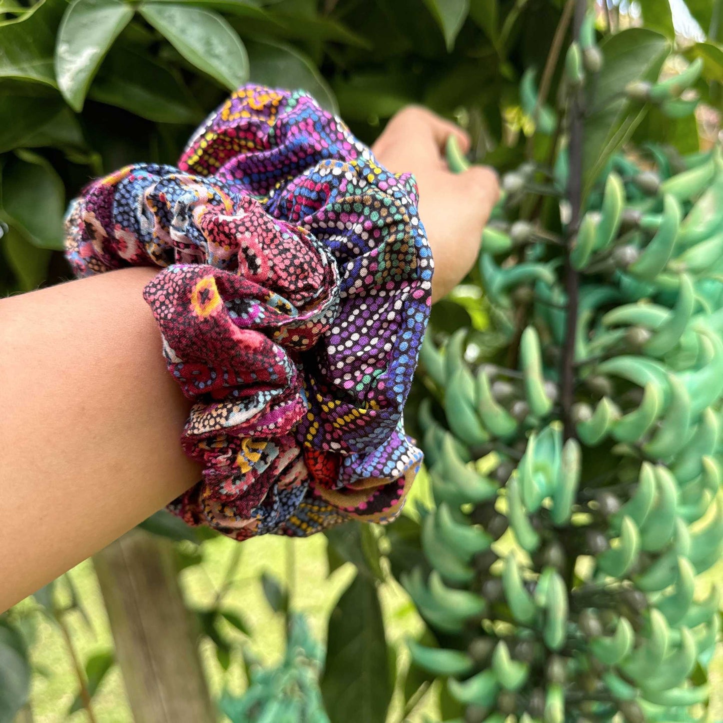 Oak Dreaming Scrunchie - Aboriginal Art