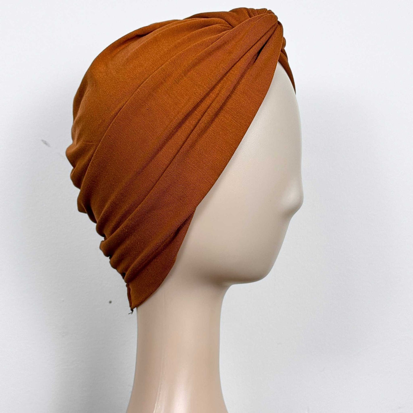 Caramel Brown Turban Hat