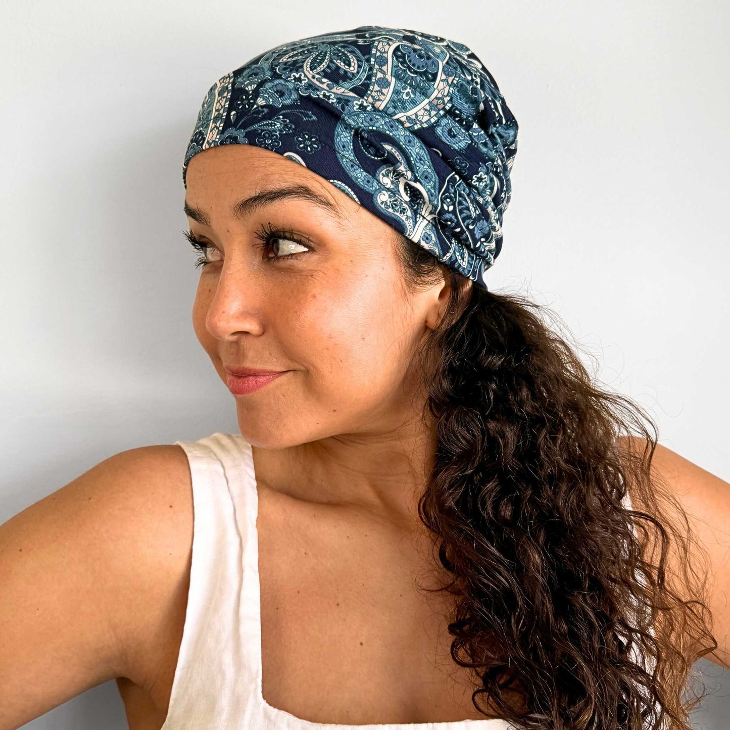 Blue Paisley Softie Cap