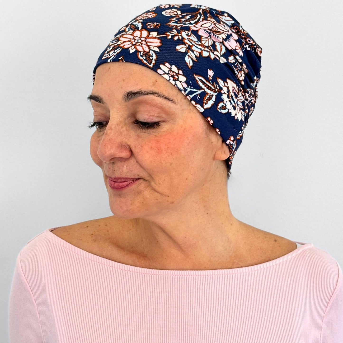 Floral Blue Softie Cap