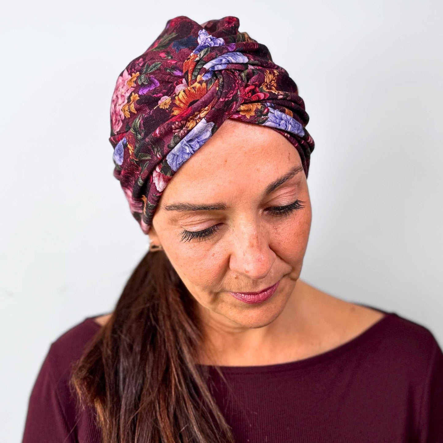 Vintage Flowers Turban Hat