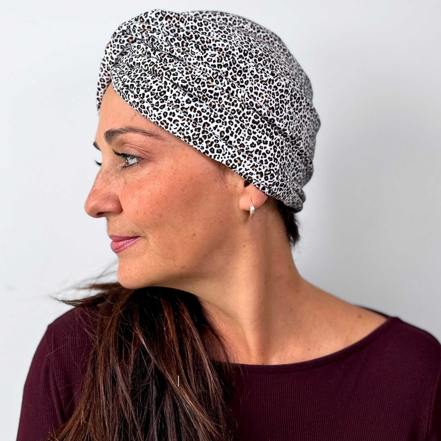 Animal Print Turban Hat