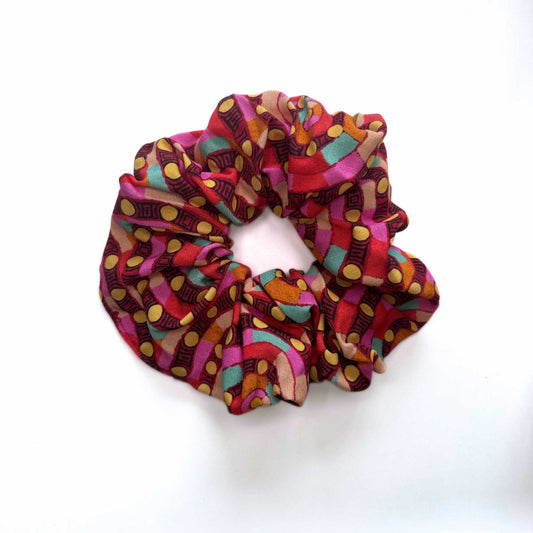 Bush Tomato Red Scrunchie - Aboriginal Art