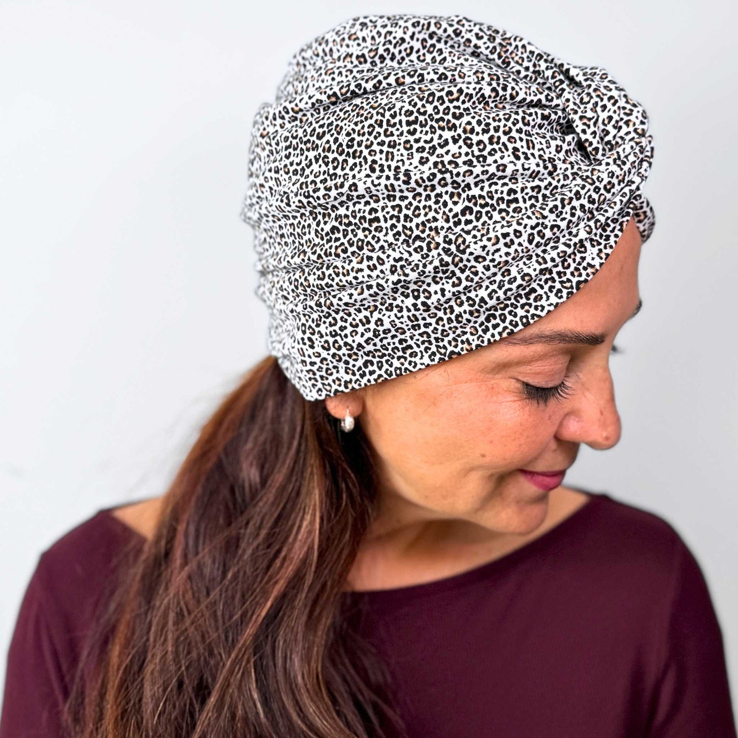 Animal Print Turban Hat