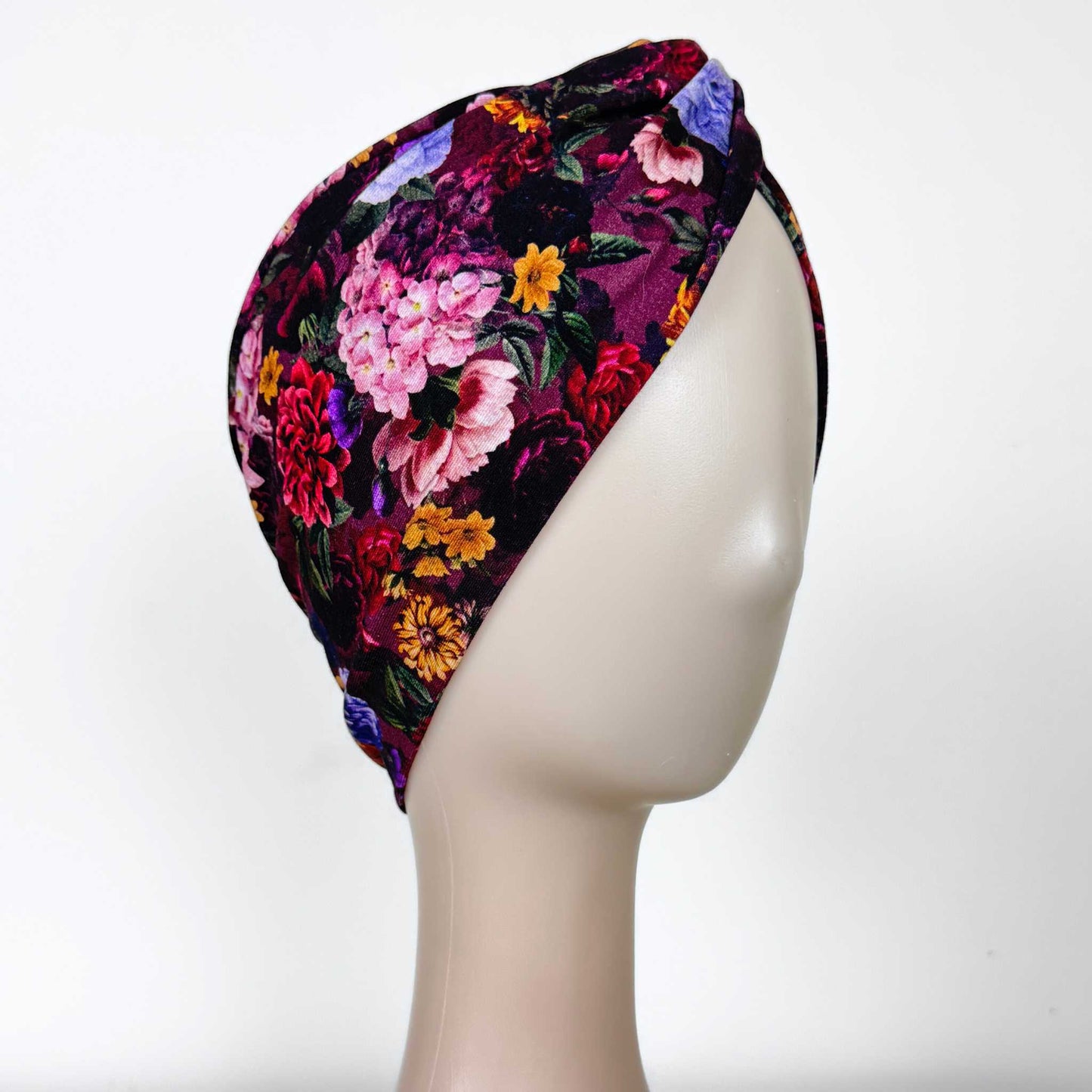 Vintage Flowers Turban Hat