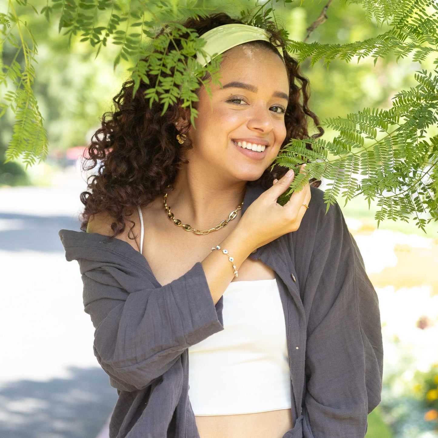 Lime Green Plain Headband - Eco Light Fabric