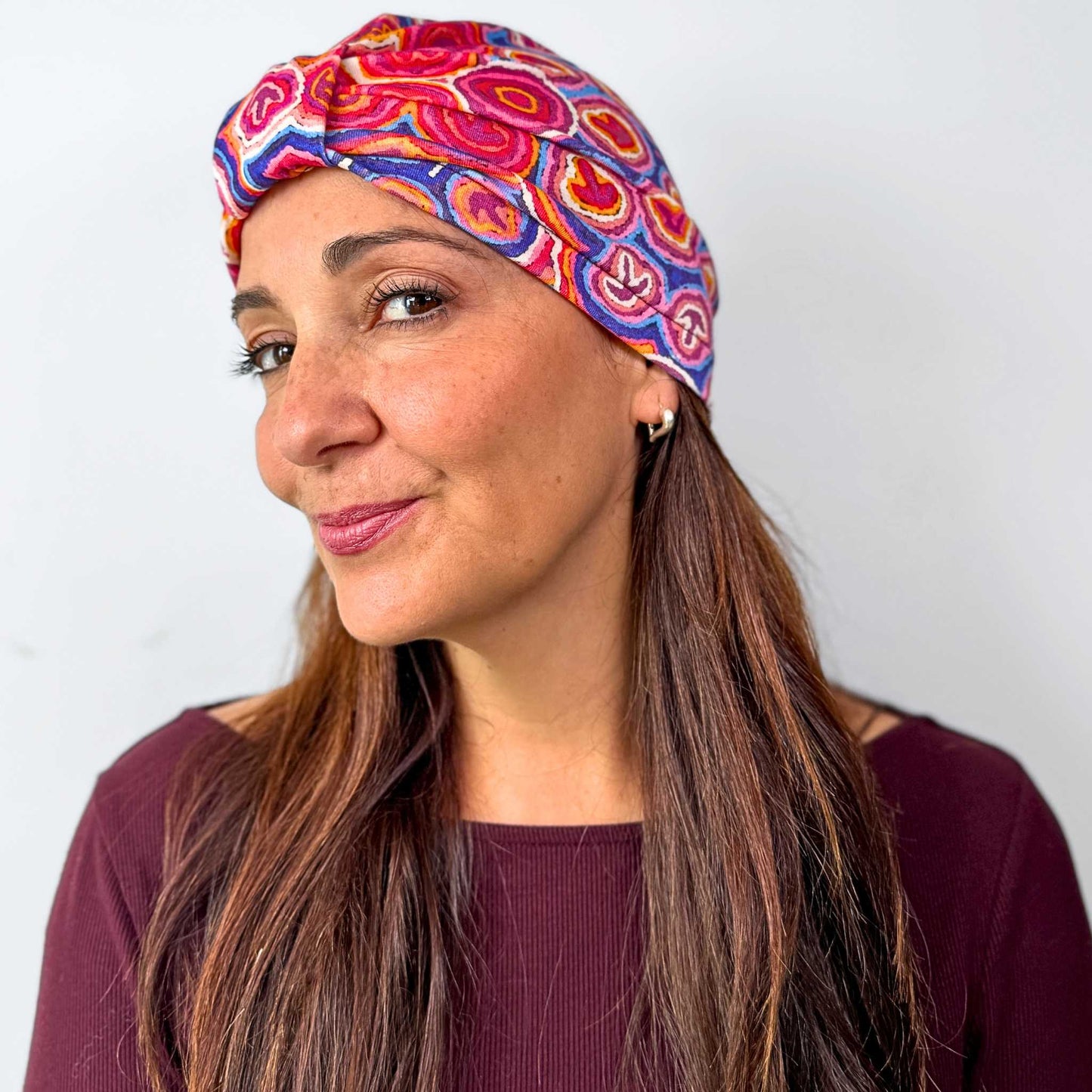 Emu Wirliya Dreams Turban Bow Cap - Aboriginal Art