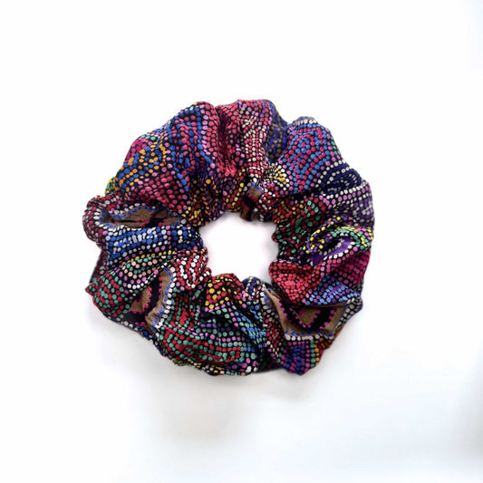 Dreaming Black Scrunchie - Aboriginal Art