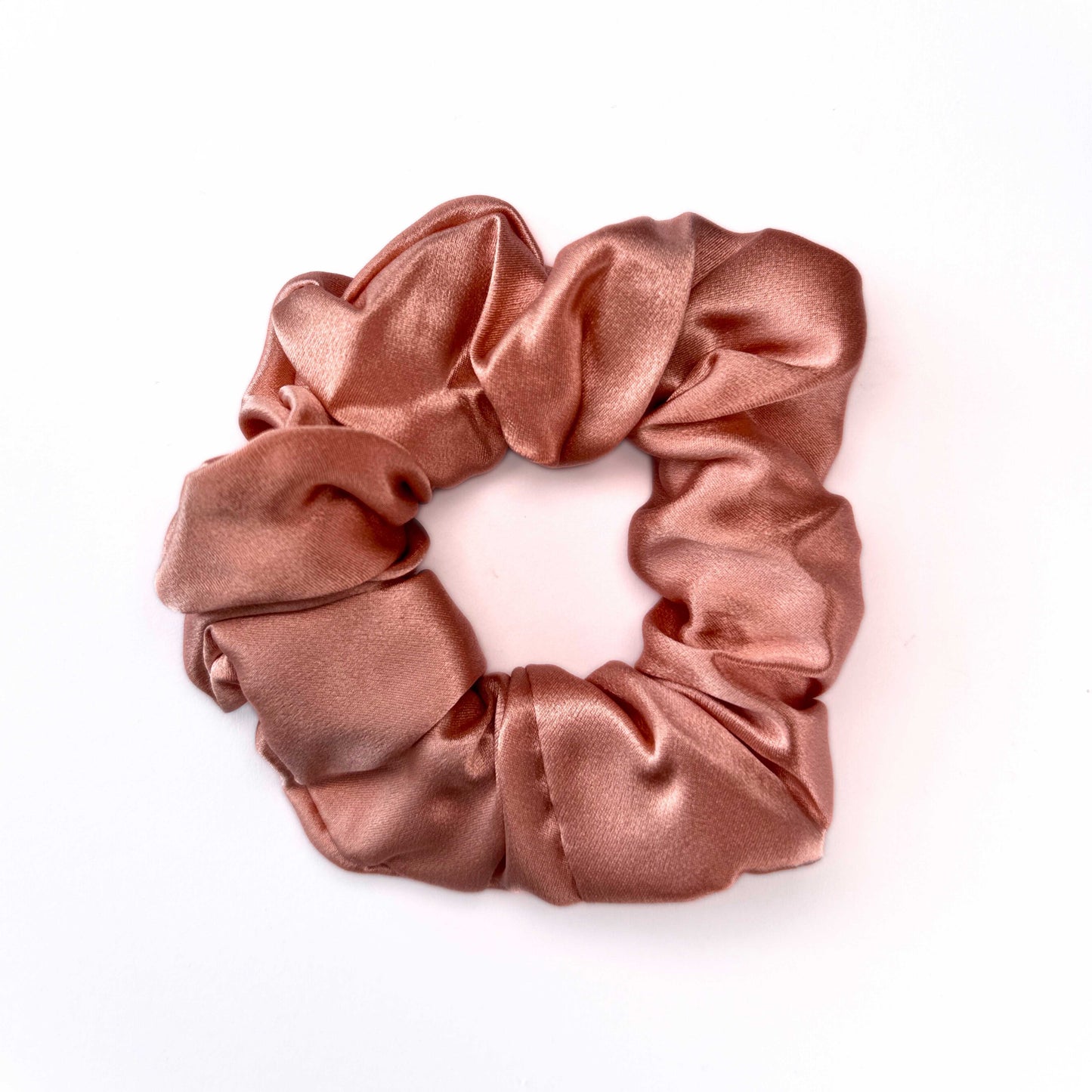 Rose Gold Silk Scrunchie