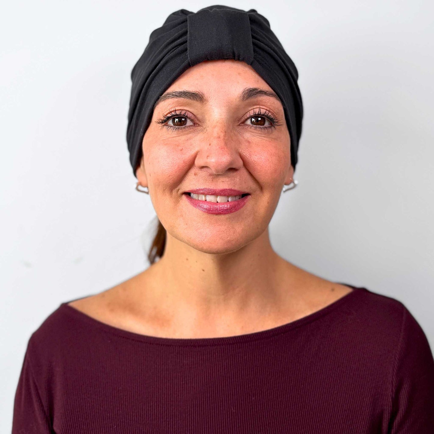 Black Turban Bow Cap