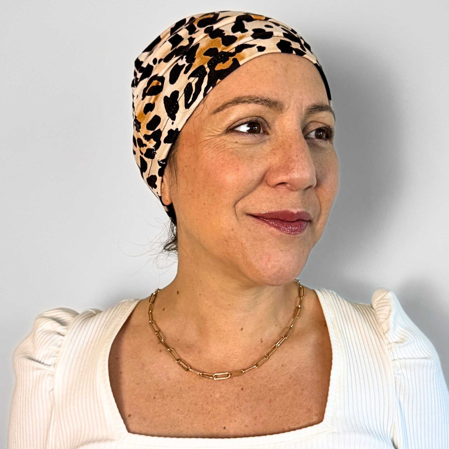 Mocha Leopard Softie Cap