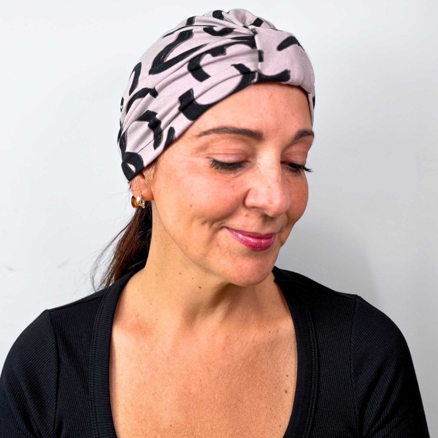 Squiggles Turban Bow Cap