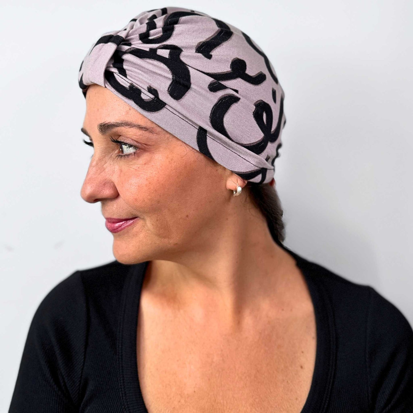 Squiggles Turban Bow Cap