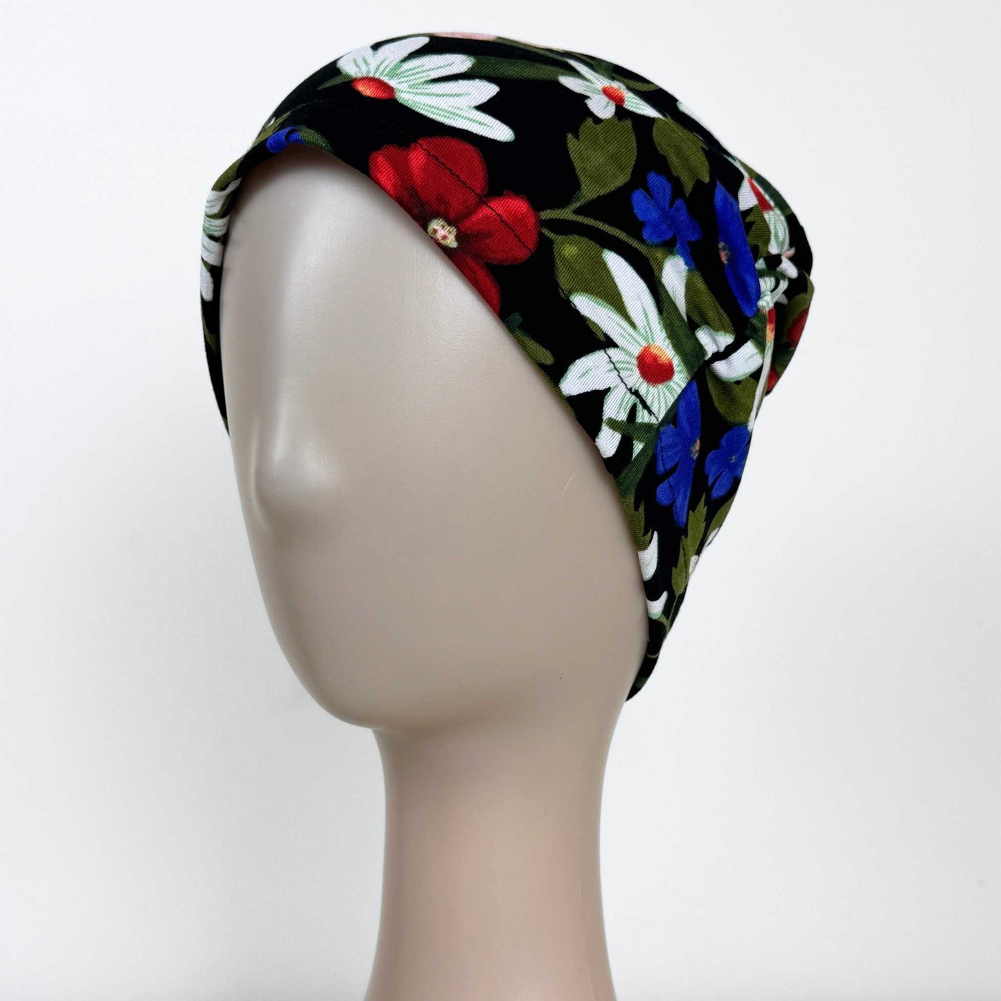 Black Flowers Softie Cap