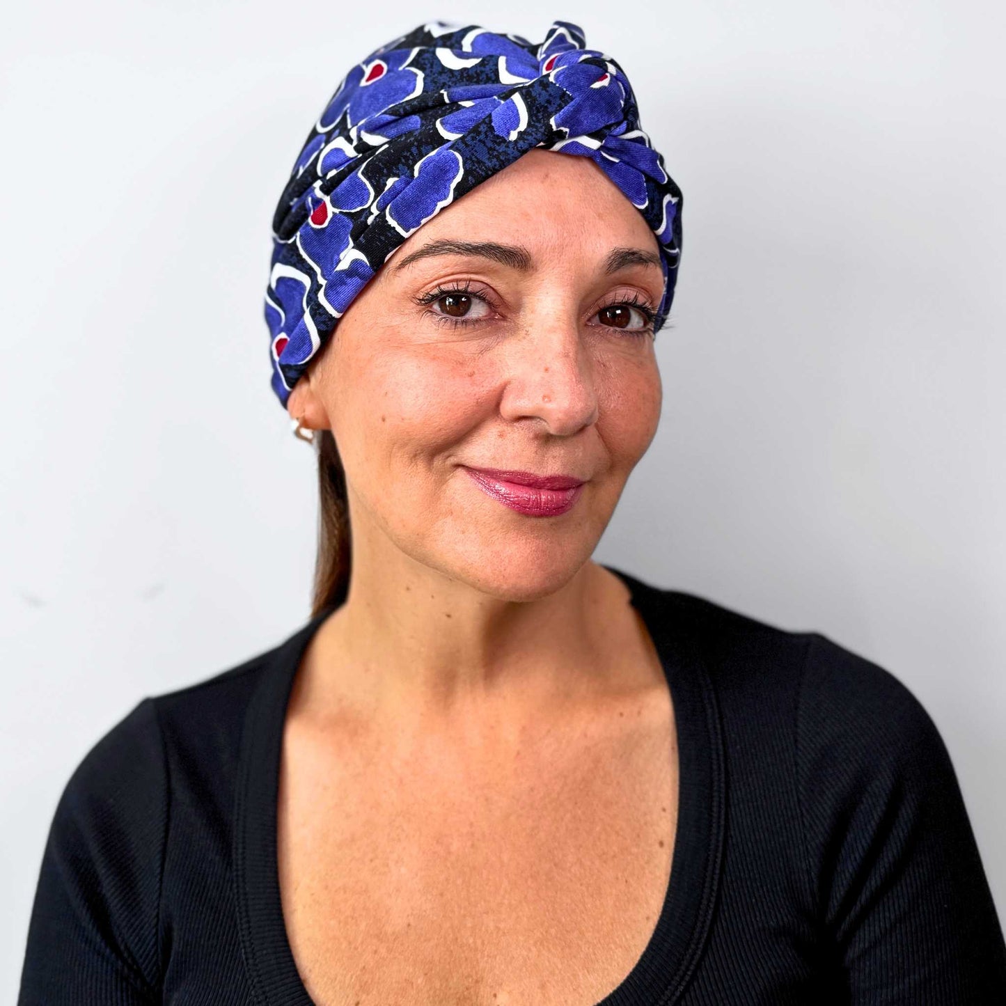 Purple Watercolour Turban Hat