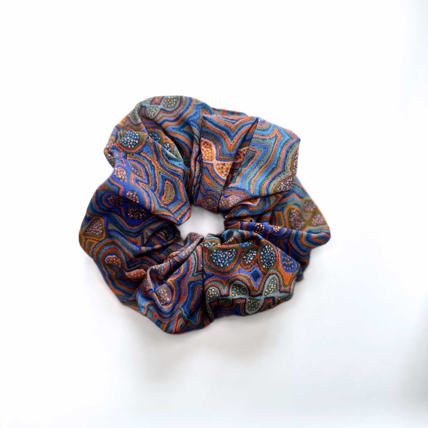 Mina Mina Blue Scrunchie - Aboriginal Art