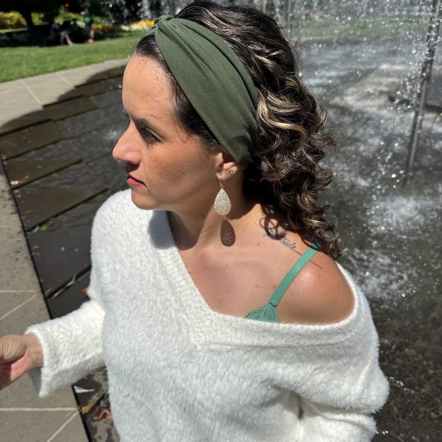 Green Headband - Eco Light Fabric