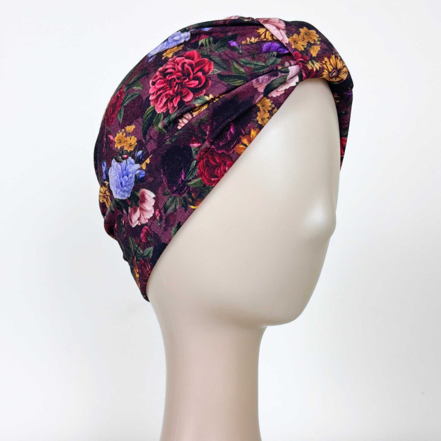 Vintage Flower Turban Bow Cap