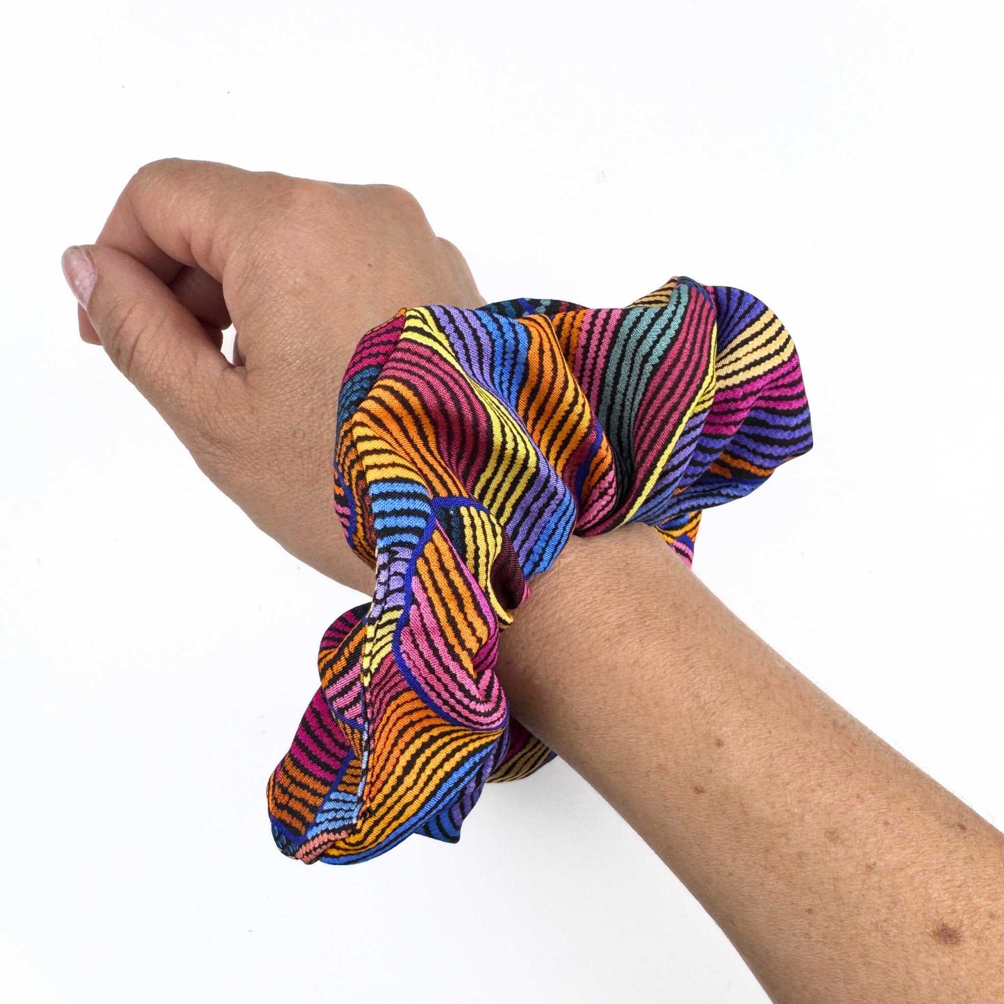 Warlukurlangu Rainbow Scrunchie - Aboriginal Art