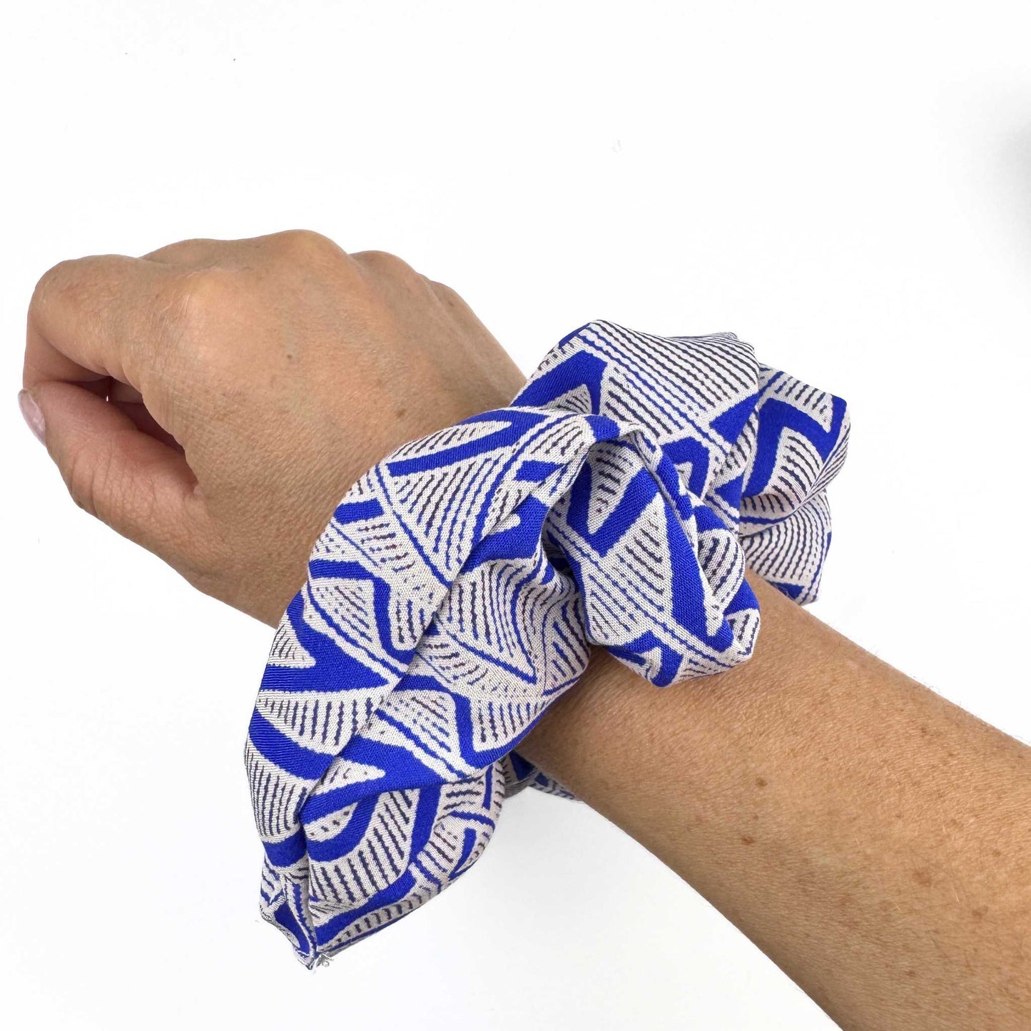 Blue Thunder Scrunchie - Aboriginal Art