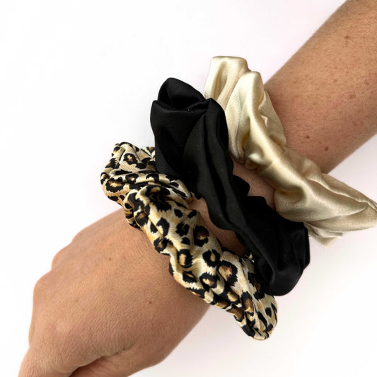 Black Silk Scrunchie