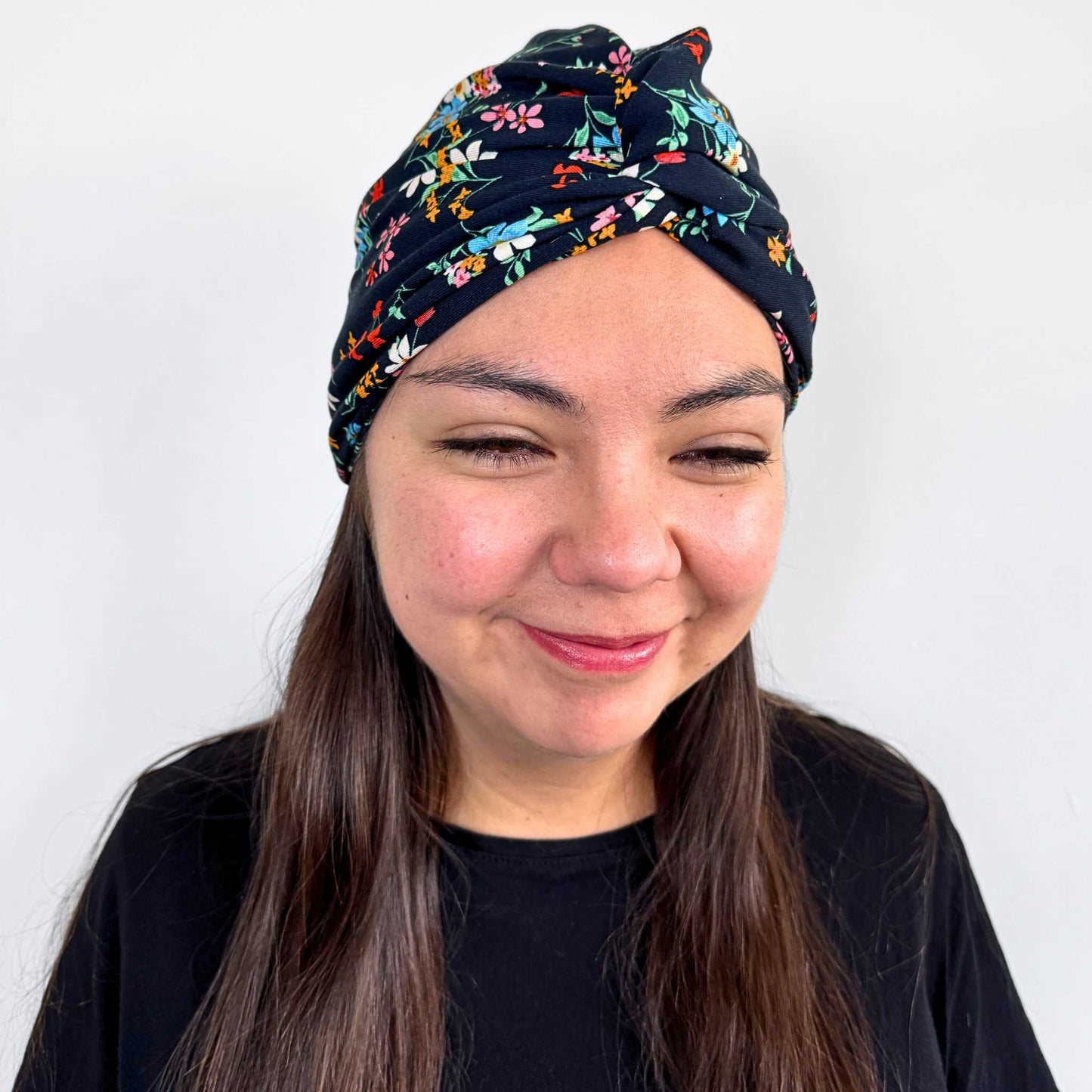 Boho Flowers Turban Hat