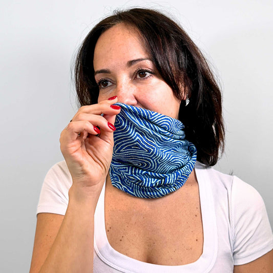 Samson Blue Neck Warmer - Merino Wool