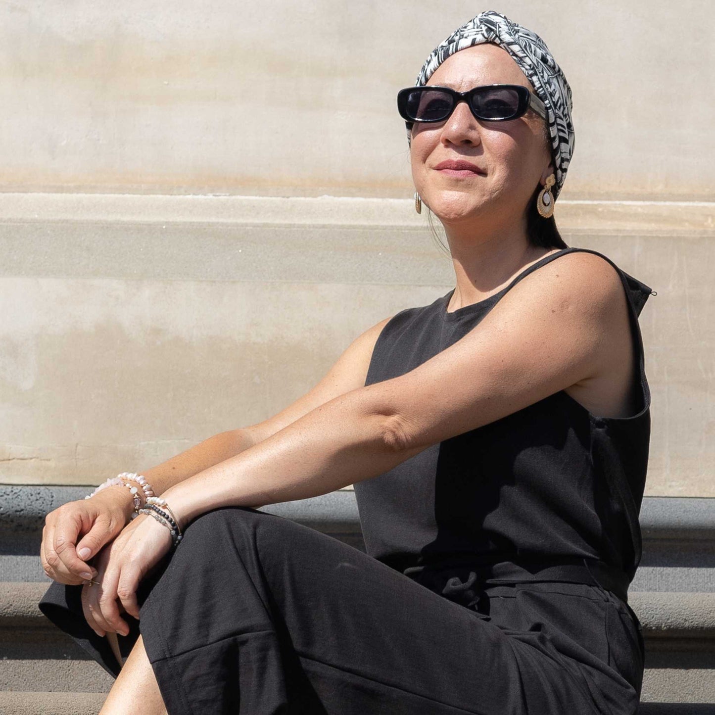Palm Leaves Elegant Turban Hat