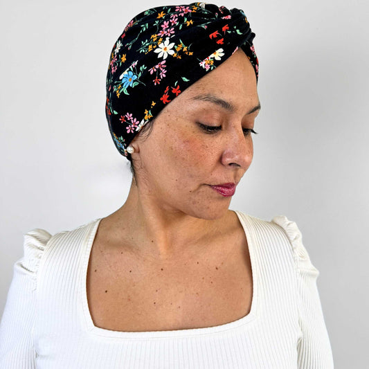 Boho Flowers Turban Hat