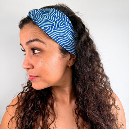 Samson Dreams Headband Blue - Aboriginal Art