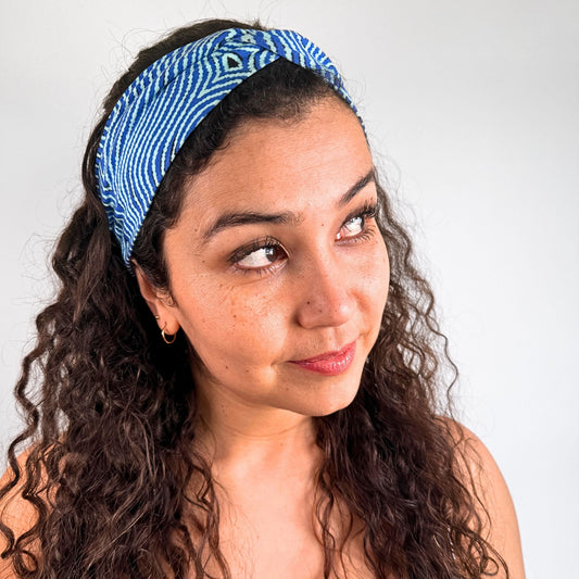 Samson Dreams Headband Blue - Aboriginal Art