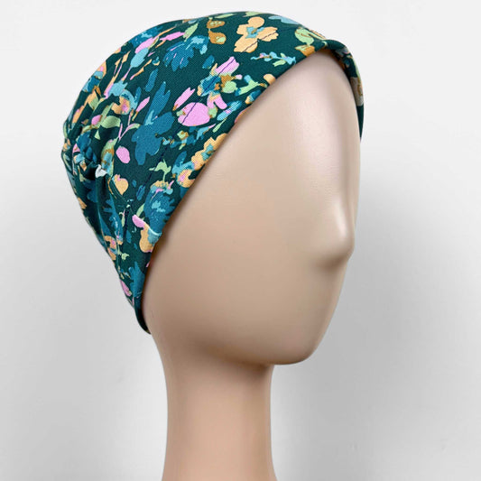 Turquoise Flowers Softie Cap