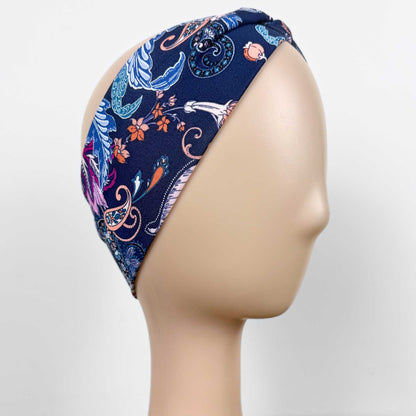 Feathers Blue Headband