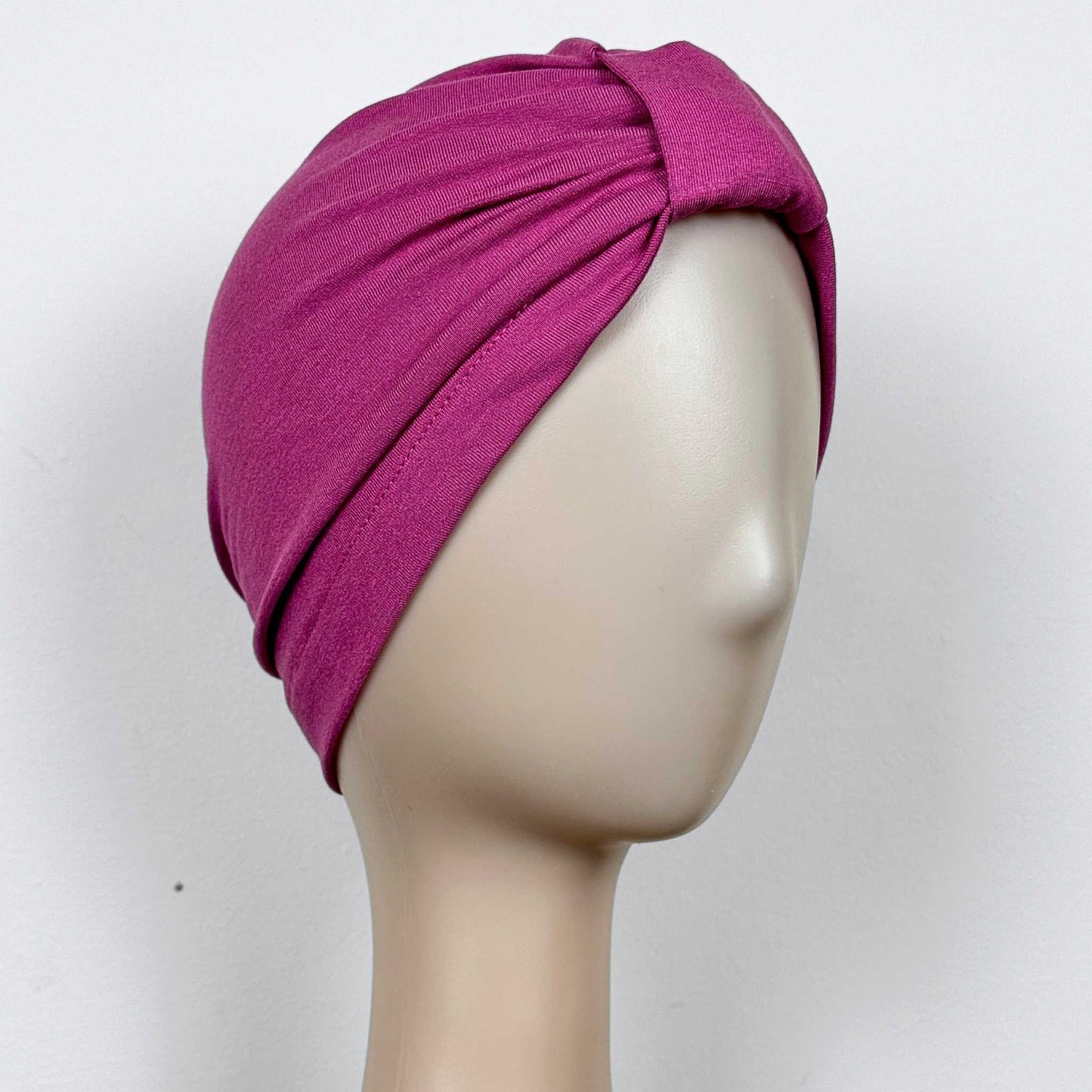 Pink Mauve Turban Bow Cap