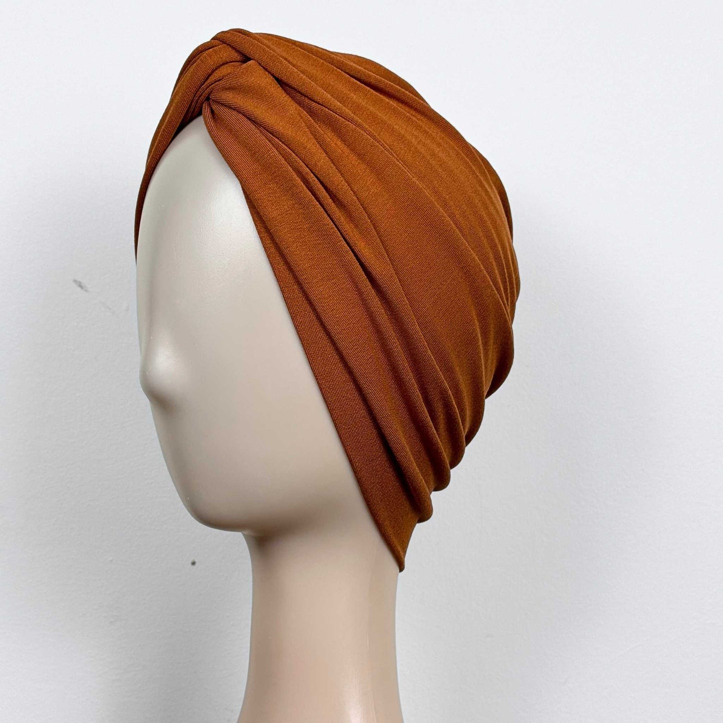 Caramel Brown Turban Hat