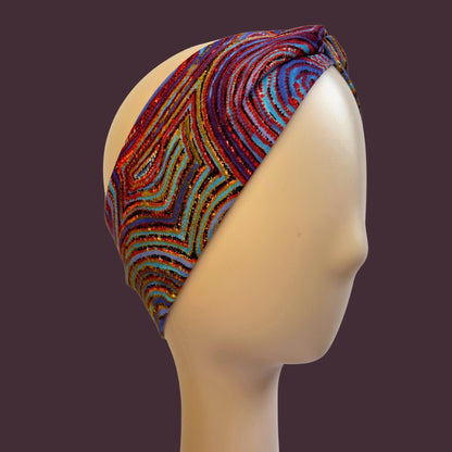 Waves Dreams Headband - Aboriginal Art