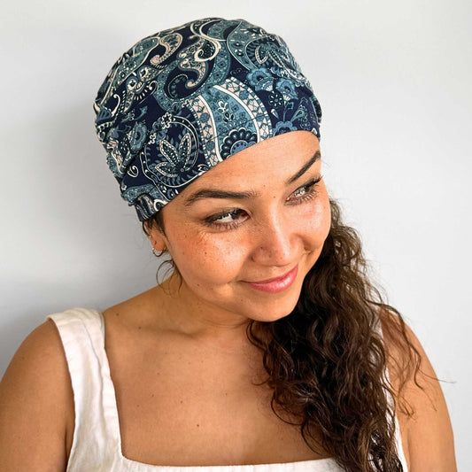 Blue Paisley Softie Cap