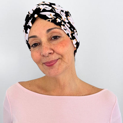 Soft Petals Turban Hat