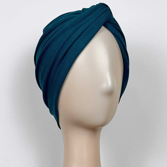 Dark Teal Turban Hat