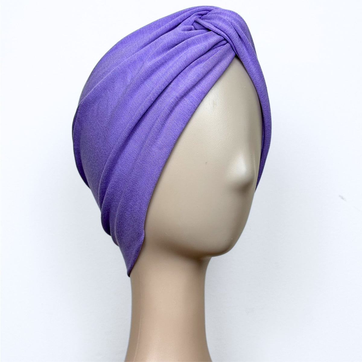 Lavender Plain Turban Hat