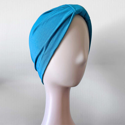 Calypso Blue Turban Bow Cap