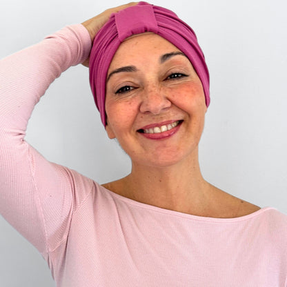 Pink Mauve Bow Cap